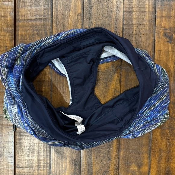 Lululemon Speed Up Interconnect Blue Multi Athletic Stretch Low Rise Shorts 6 - Picture 10 of 14